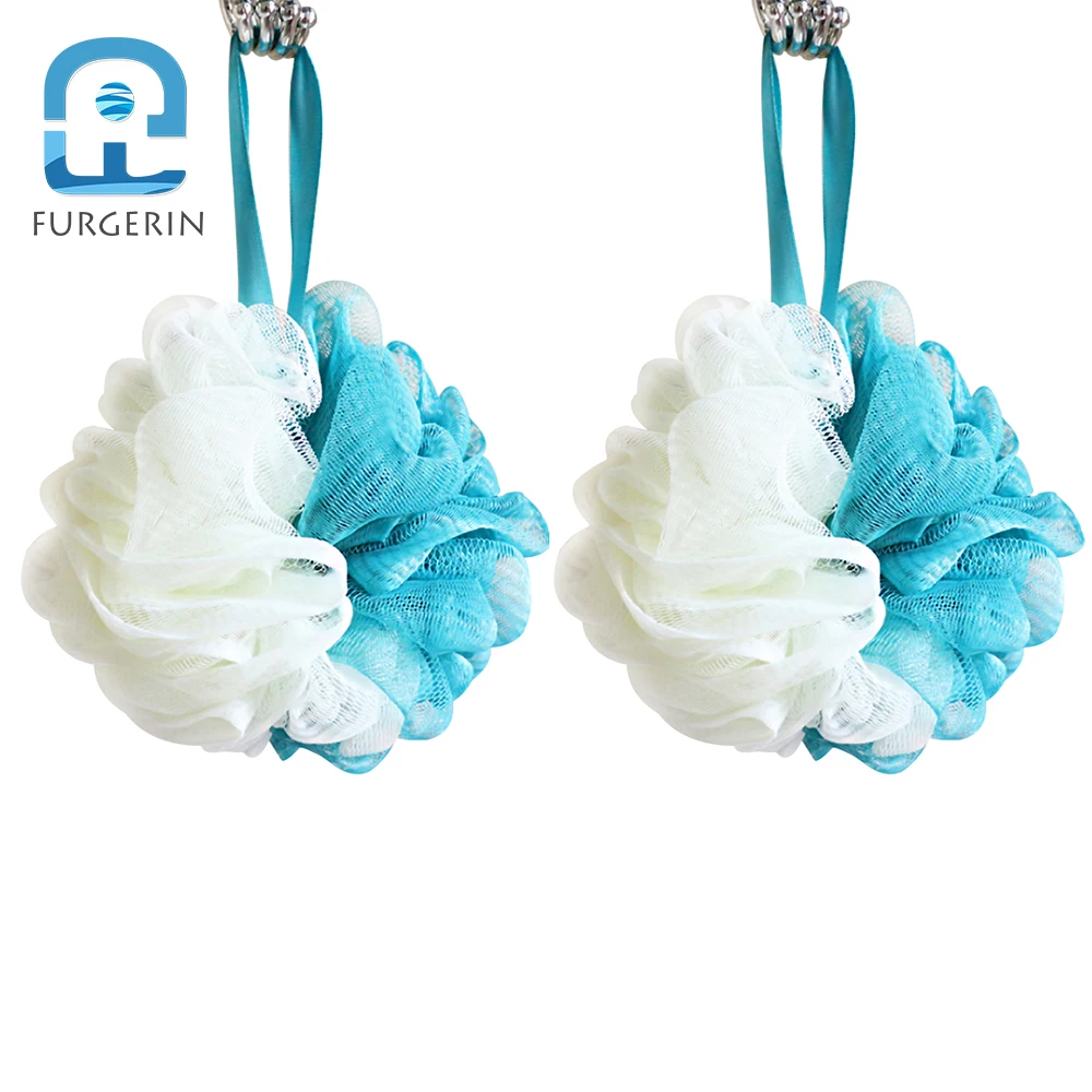 

FURGERIN 2pcs Body Brush Bath Ball Wash Flower Soft Shower Sponge bath accessories Exfoliating Nylon Back Scrubber body scrubber
