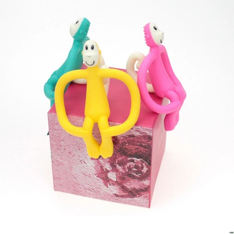 

Soft Silicone Cartoon Monkey Toddler Molar Teeth Pain Relief Tool Kids Teether Educational Toy Baby Shower Gift