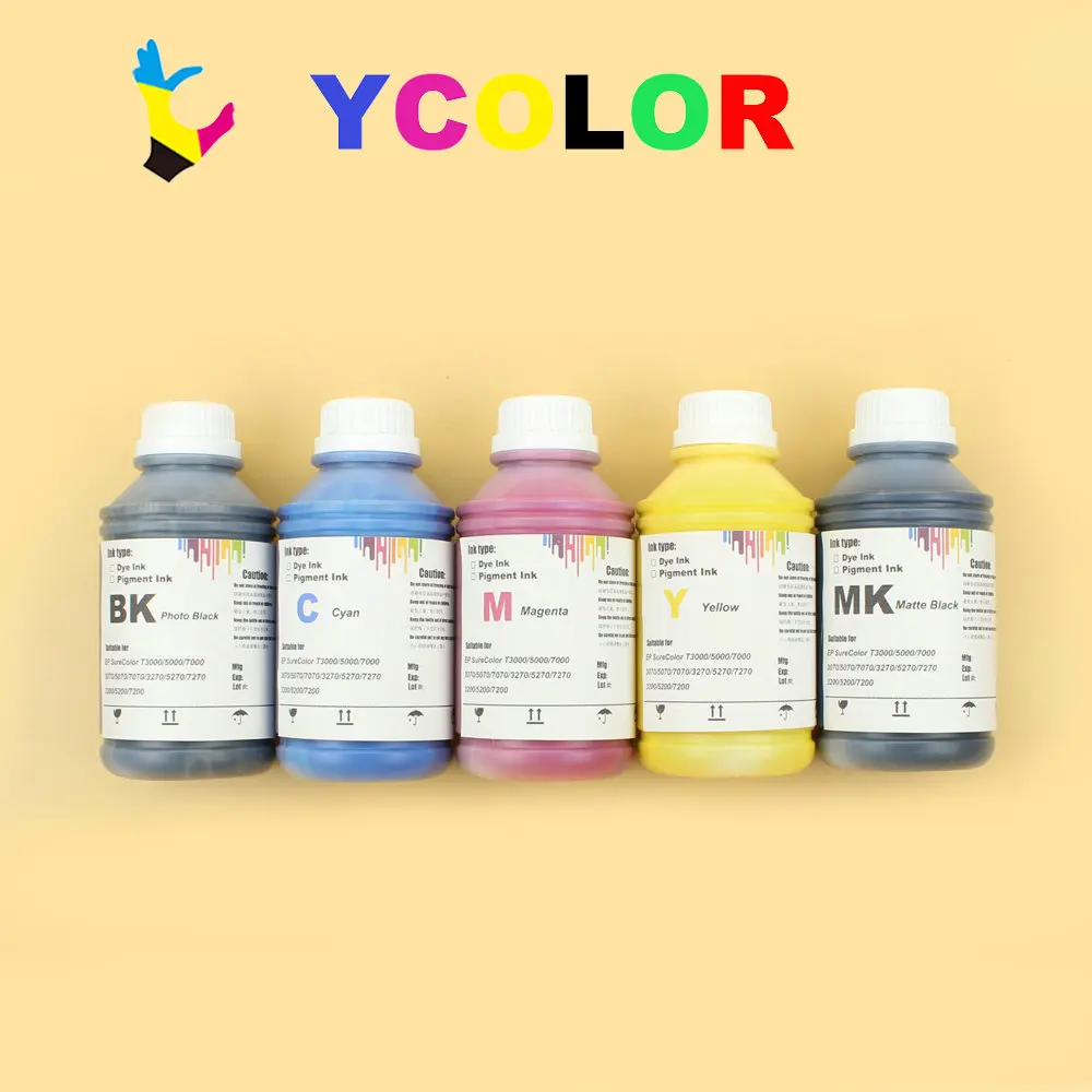 Пигментные чернила DGYCJLFP 500 мл для принтера Epson SureColor T3000 T5000 T7000 T3200 T5200 T7200 T3270 T5270 T7270