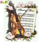 DPF DIY пианино и музыка 5D алмазная вышивка алмазная живопись вышивка крестиком рукоделие вышивка Алмазная мозаика квадратный Декор для дома