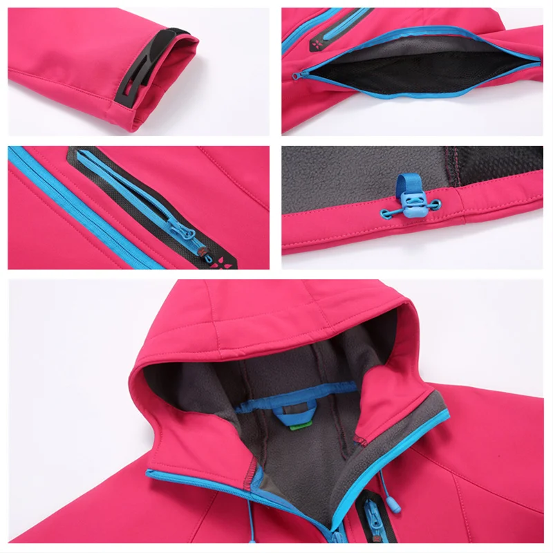 RAY GRACE Женская флисовая куртка с флисовой подкладкой теплая ветрозащитная