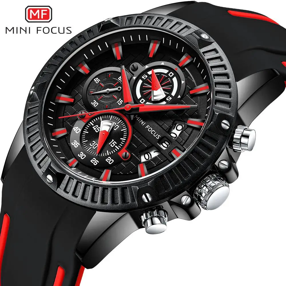 

MINIFOCUS Top Men's Fashion Sport Watches Silicone Military Waterproof Watch Men Quartz Analog Date Clock Relogio Masculino
