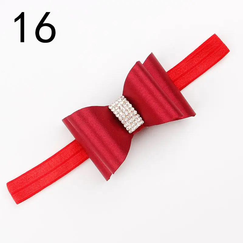 16 цветов для новорожденных Роскошный цветок бант эластичная повязка на голову