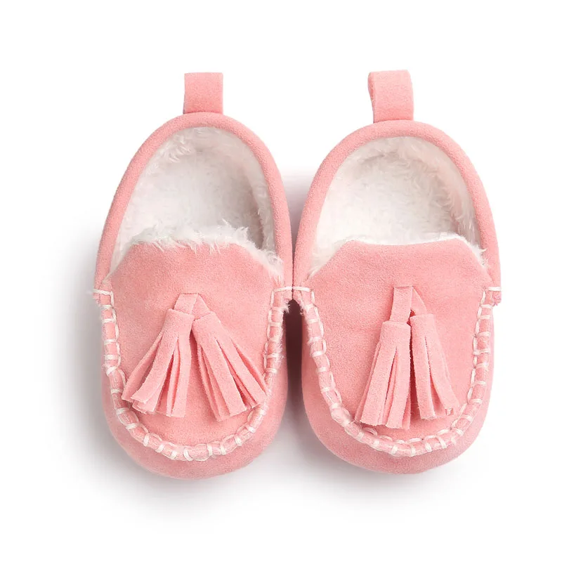 

Wonbo Winter PU Suede Leather Infant Toddler Newborn Baby First Walkers Fashion Solid Super Keep Warm Casual Shoes Loafers