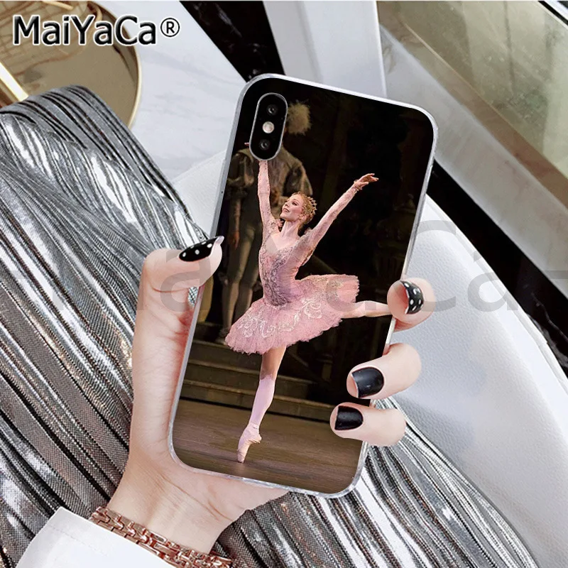 MaiYaCa балерина девушка танцы черный ТПУ чехол для телефона iphone 11 pro 6S 6plus 7plus 8 8Plus X Xs MAX 5S XR