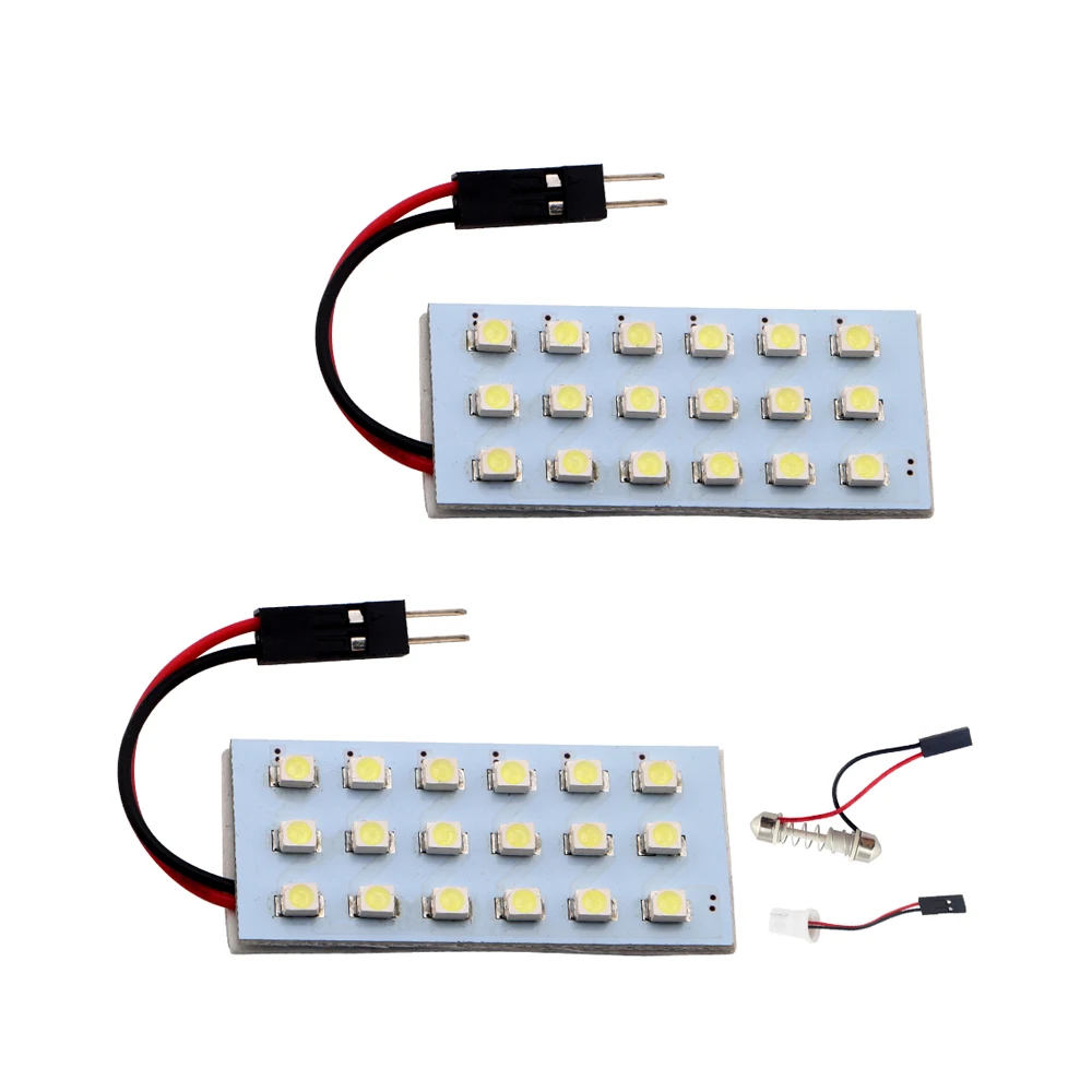 YSY 2 шт. Белый светодиодный Панель 18SMD 1210 автомобиль интерьера Потолочные плафоны