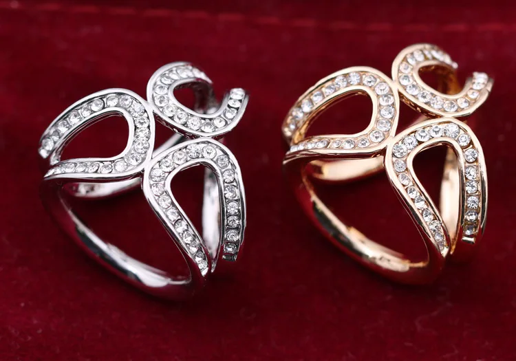 Модные Channel Broche Pin Tri Ring золотистые Серебристые шарфы на застежке со стразами шарф