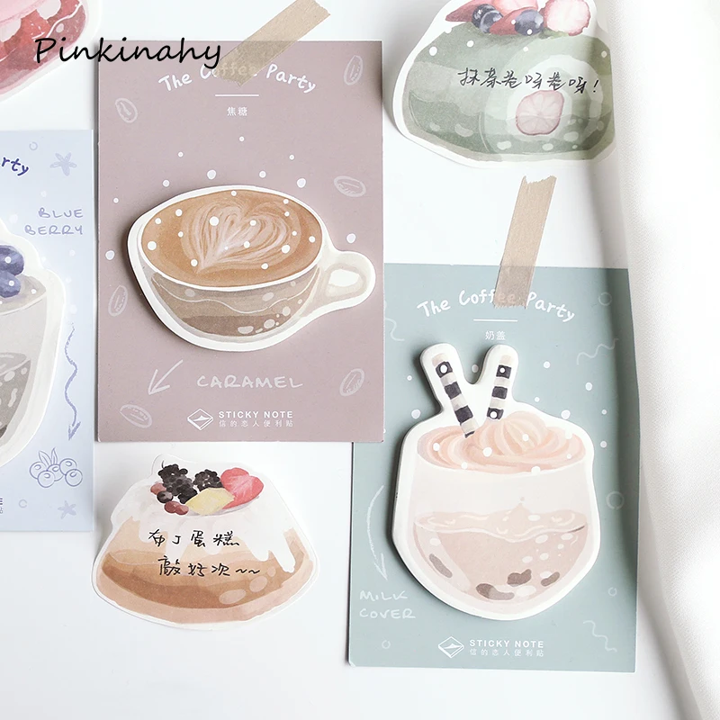 30 листов/коврик для чая молока кофе мороженого Липкие заметки книга Kawaii бумага