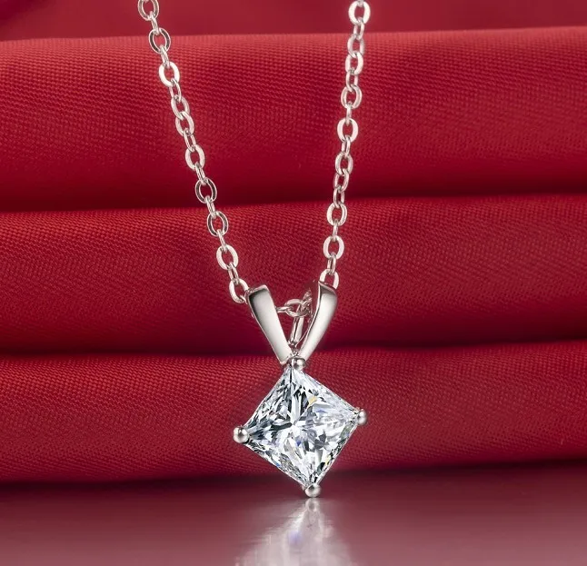 Цепочка с подвеской в виде принцессы ожерелье из серебра 925 пробы искусственными