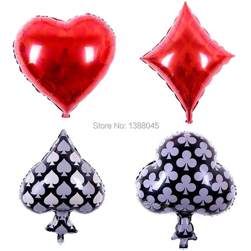 

Playing Card Foil Balloons Cartoon Cards Inflatable Air Balloon Birthday Party Decoraion Kids Event Party Suppliers