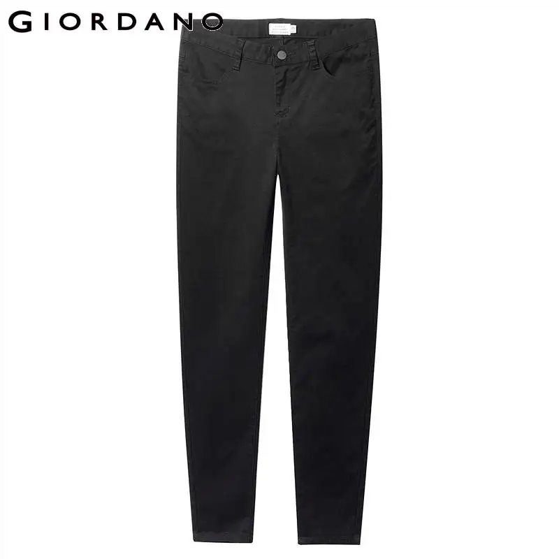 Giordano женские повседневные укорочённые брюки slim fit на средней талии данная модель