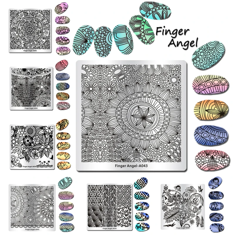 1 шт. пластина для стемпинга ногтей с изображением ангела ногтей|nail art plate|nail design