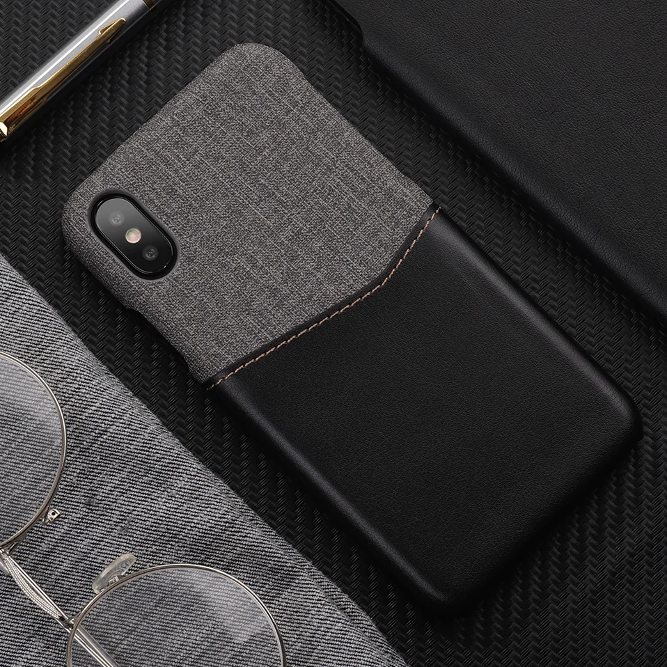 Кожаный телефон чехол для iPhone 6 S 7 8 плюс Coque карты карман задняя крышка X XR XS Max