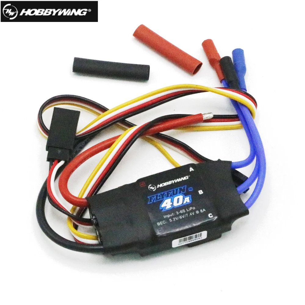 Hobbywing FlyFun V5 30A 2-4S / 40A 3-6S LiPo электрический регулятор скорости ESC w/ BEC программируемый
