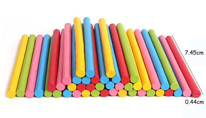 100Pcs/Pack Kids Toys Colorful Wood sticks Montessori Educational Mathematical Intelligence Stick Math Toy WYQ | Игрушки и хобби