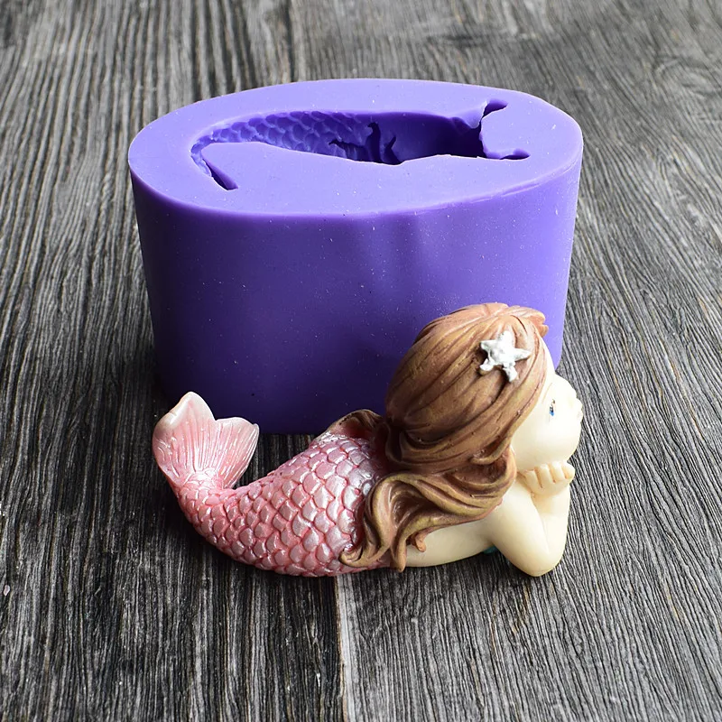 DIY силиконовая форма русалка свадебное Праздничный торт с фонданом украшения