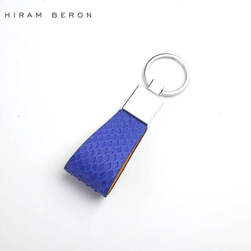 Брелок для ключей Hiram Beron мужской держатель из натуральной кожи питона в
