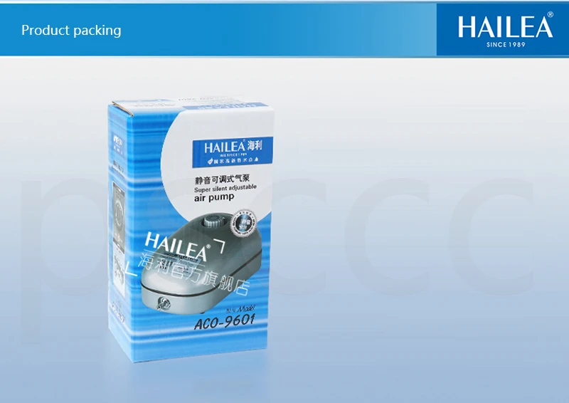 Hailea ACO 96 серия высокое качество 2 Вт/5 Вт/10 Вт регулируемый аквариумный воздушный насос для аквариума воздушный поток кислородный воздушный насос 220 В 50 Гц