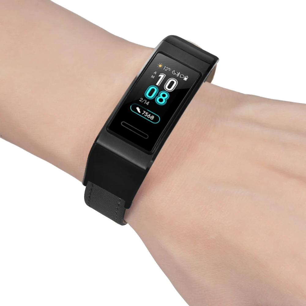 Кожаный браслет для huawei Band 3 Pro ремешок часов высокое качество на запястье