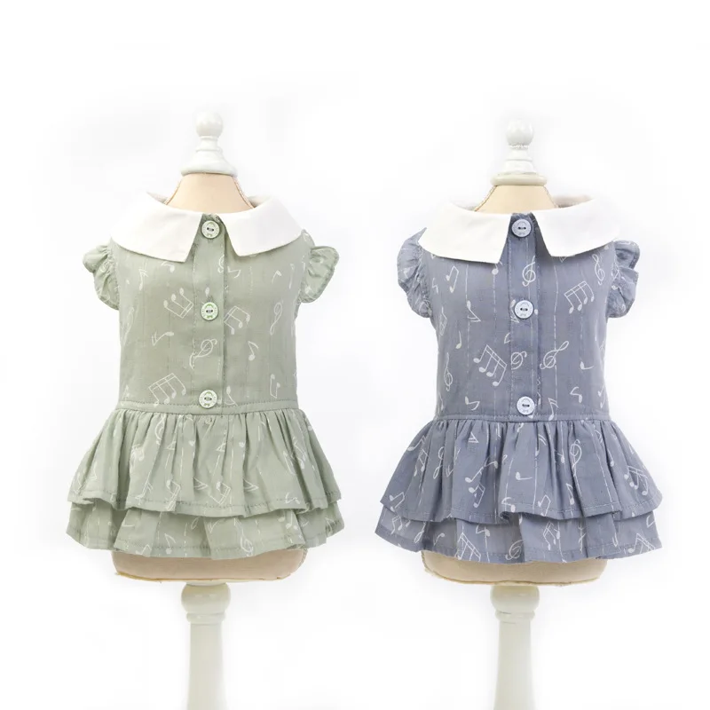 Лидер продаж 2019 платья для домашних животных одежда с узором в виде нот юбка