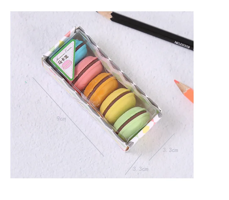 Coloffice 5 шт./компл. Macarons красочные милый ластик школьные принадлежности поощрение детей канцелярские детский сад призы подарки