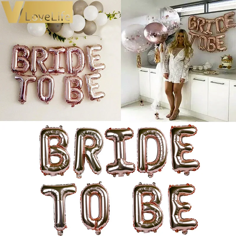 16 дюймов розовое золото Невеста быть фольгой письмо воздушный шар свадебный душ