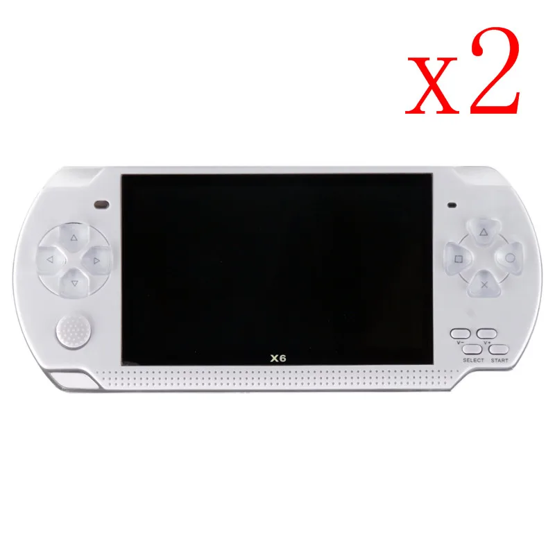 2 шт цветной экран видео игровая консоль GB BOY X6 ручная классическая ретро детская игровая консоль 8 Гб встроенные 300 игры MP5 плеер - Цвет: Белый