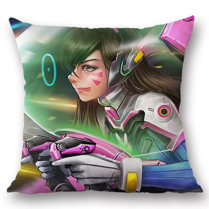 Amellor 45*45 см накладные подушки OW Dva Mei Reaper Genji Подушка Двусторонняя Solf Автомобильная