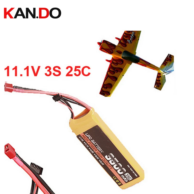 

Discharge Rate 25C 3S 11.1V 3500Mah 38WH Lithium Polymer Cell Model Aircraft Airplane Power Source Drone Battery FPV Batteries