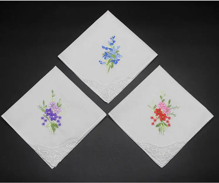 

Flower handkerchief family handkerchief custom handkerchief a gift for parents bride and groom's handkerchief