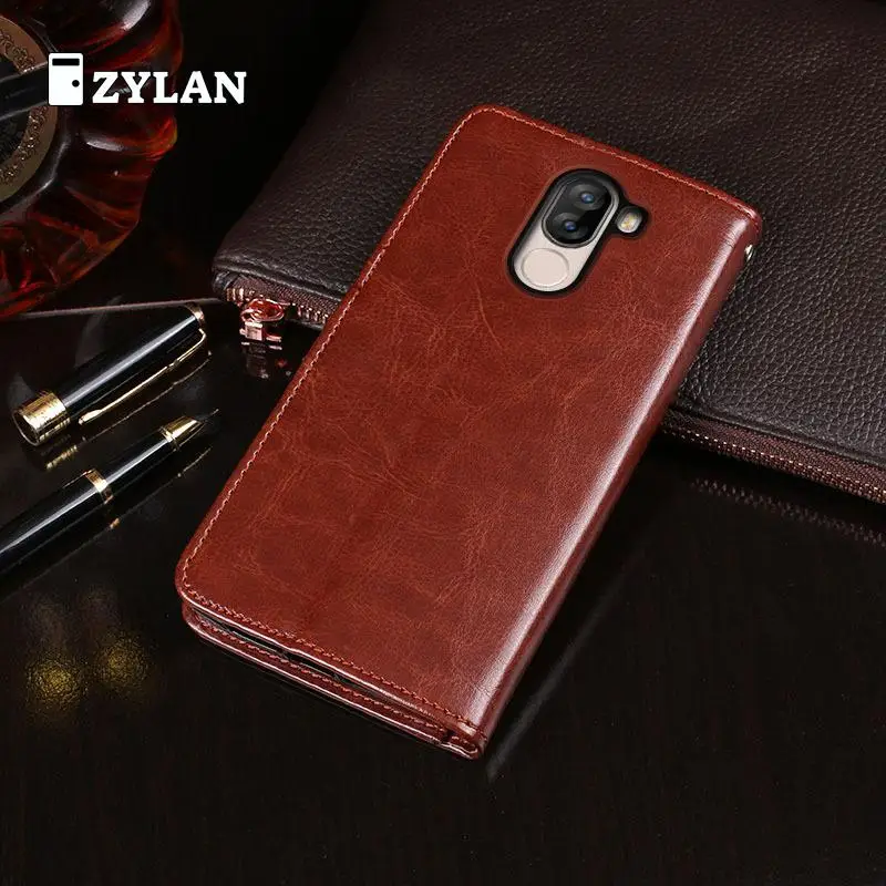 Роскошный чехол кошелек ZYLAN Для Doogee X60L кожаный Ретро флип с подставкой и