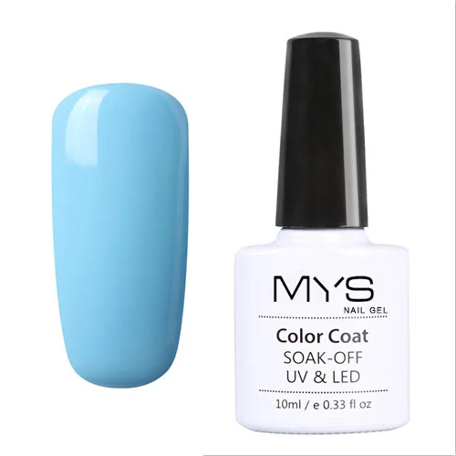 MYS 10ml Nail Polish Lacquer UV LED Lamp Drying Magic Blue Color Top Base Coat Needed Soak-off Gel Pick 1 | Красота и здоровье