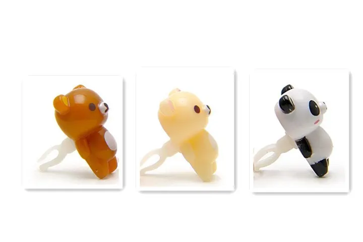 

DHL free shipping 300pcs/lot kawaii high quality Rilakkuma Panda Anti dust plug for cell phone cute anime ear jack earphone cap