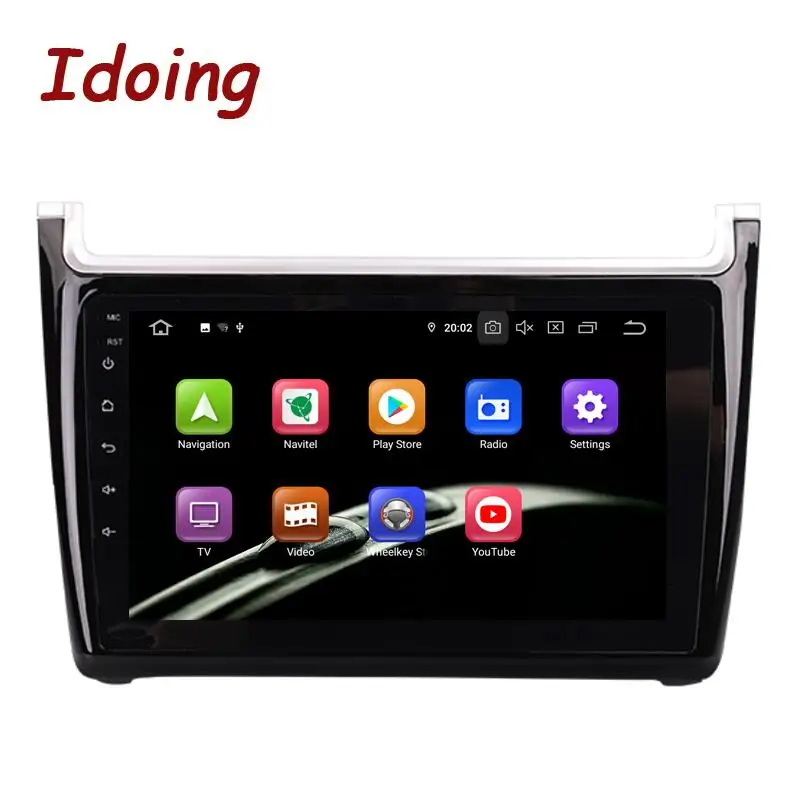 Standard Idoing " 2.5D ips автомобильный Android 9,0 Радио мультимедийный плеер для VOLKSWAGEN/VWPolo 2011- PX5 Восьмиядерный 4G+ 64G gps навигация - Цвет: Standard