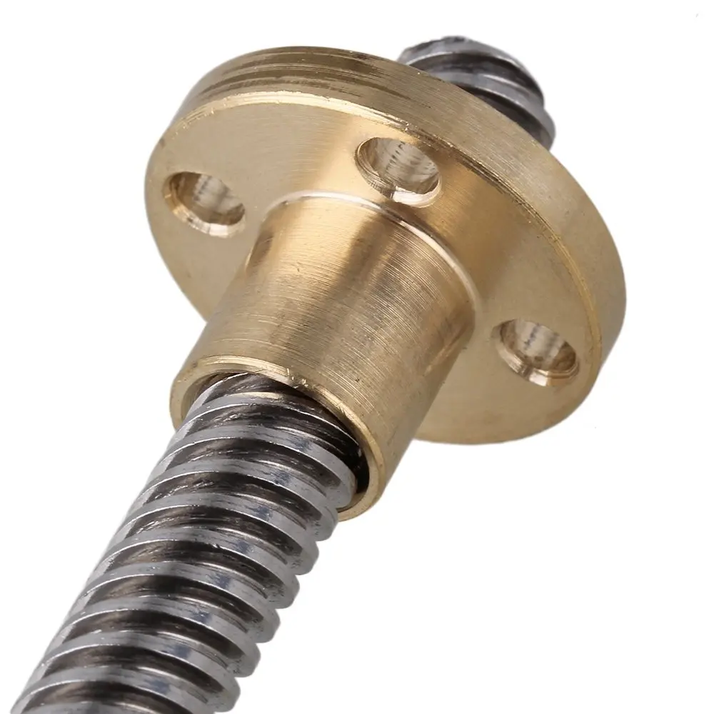 100mm Length 8mm Silver Stainless Steel Lead Screw Rod with Brass Nut for 3D Printer Z Axis | Обустройство дома