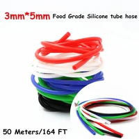 50m 3x5mm new arrival high and low temperature resistance tasteless non toxic transparent food grade silicone hose tube pipe