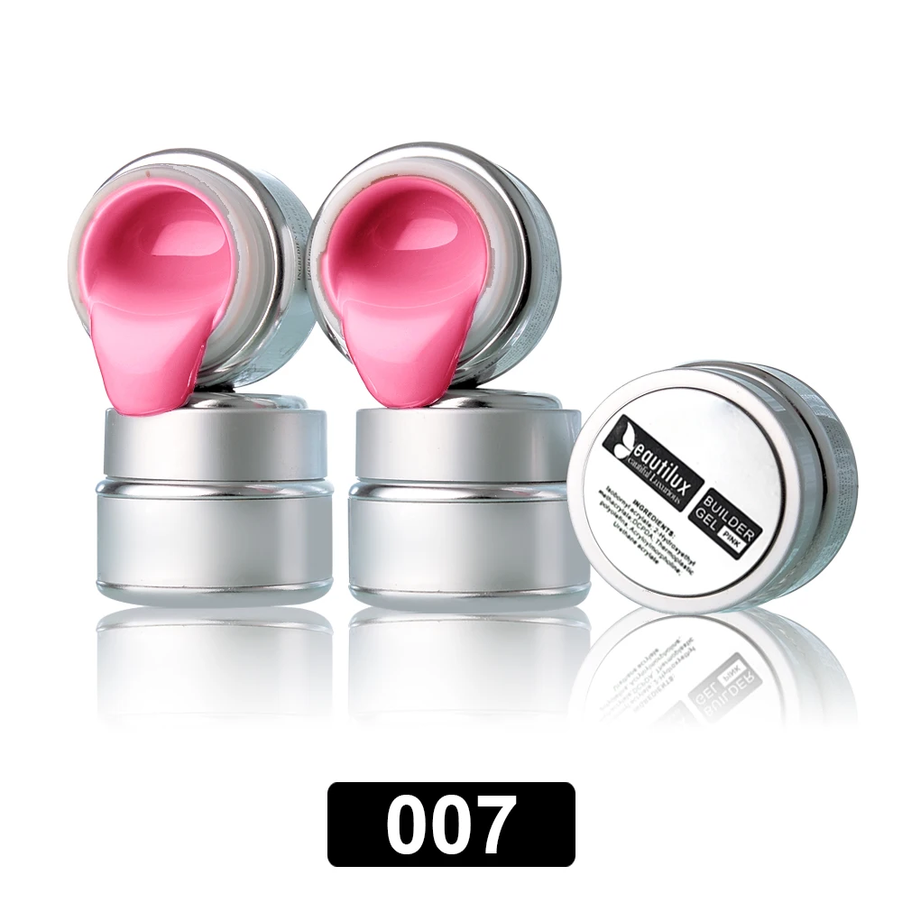007 1 шт. Beautilux розовый прозрачный молочный камуфляж УФ самонивелирующийся строительный гель замачивающийся УФ светодиодный Гель-лак художественный лак 50 г - Цвет: 007