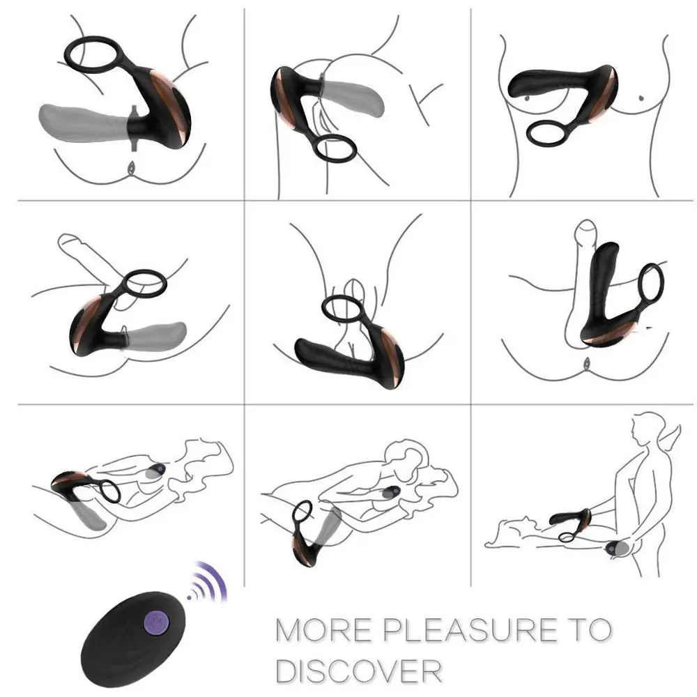 Remote Vibrating Prostate Massager Gay Sex Toys Stimulator Clitoris Ring Butt Plug Anal Male Woman | Красота и здоровье