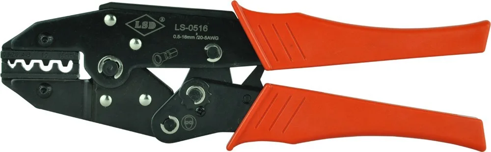 Обжимные клещи для неизолированных наконечников 0 5-16 мм2 инструменты обжима LS-0516 |