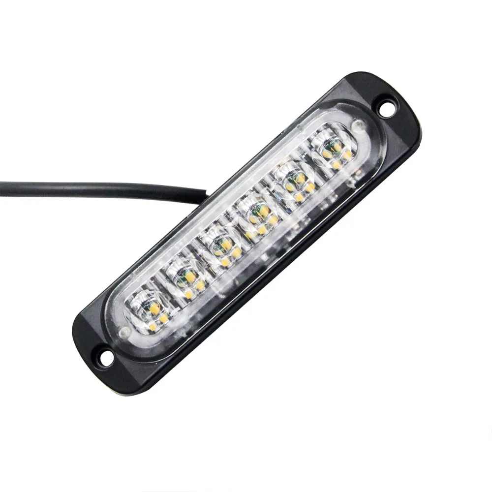 Ультра-тонкий желтый высокой мощности 18 Вт 12 В 6LED автомобиль пикап аварийный