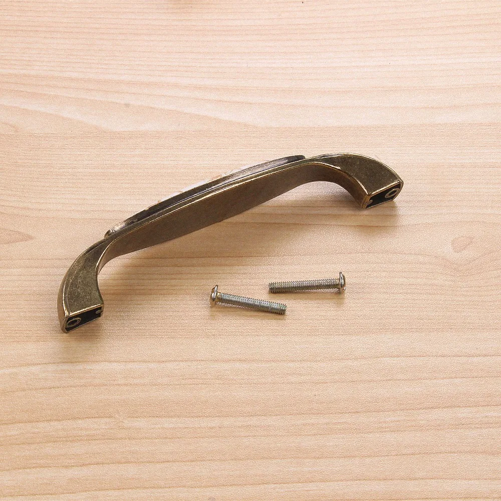 Керамика Винтаж металлическая дверная ручка бронза кухня обувной шкаф комнаты