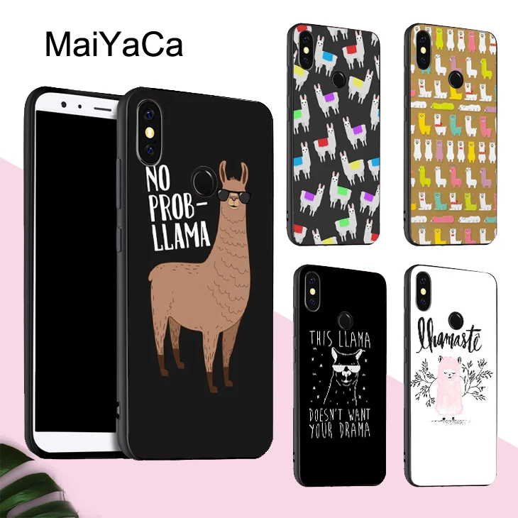 Чехол MaiYaCa No Prob Llama Alpaca для POCO X3 F2 Pro Red mi Note 8 8T 7 9 9S 9A 9C Mi 10 Lite A3|Бамперы| |