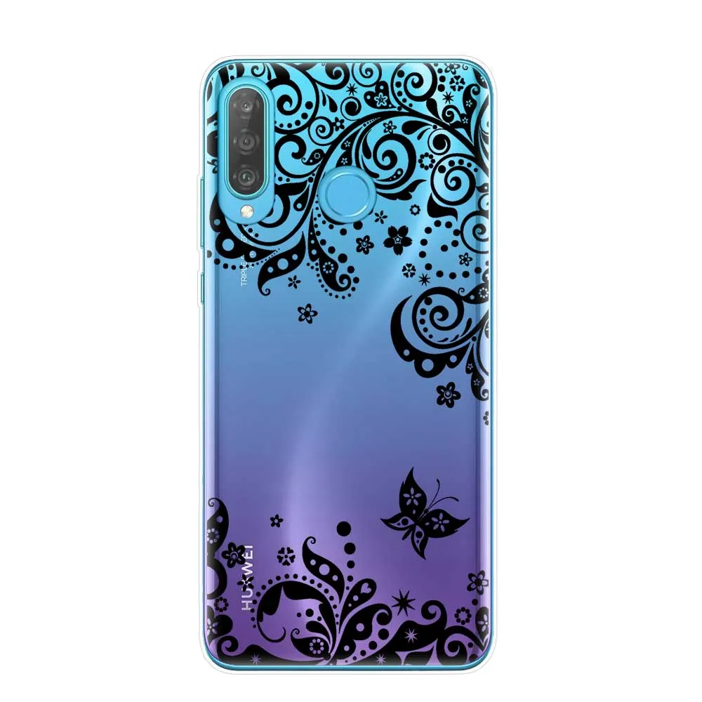 RUIXKJ чехол с цветочным рисунком для Huawei P8 P9 Lite 2017 P10 P20 P30 Pro мягкий из ТПУ кружевными