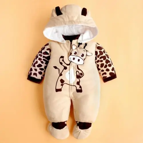 Детский Теплый комбинезон с подкладкой для мальчиков и девочек зимняя одежда