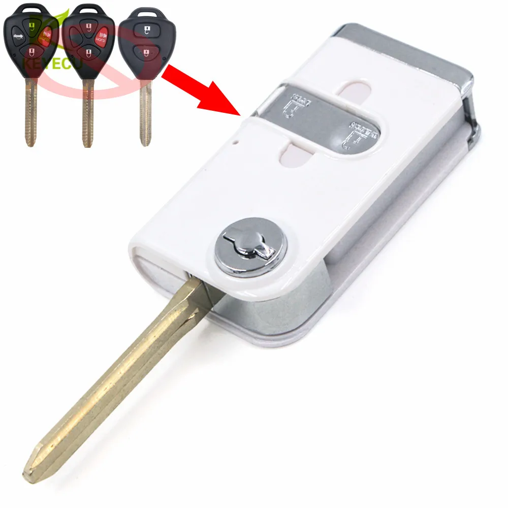 KEYECU 3 шт. БЕСКЛЮЧЕВОЙ вход модифицированный складной штатив 2 4 кнопки для TOYOTA Camry