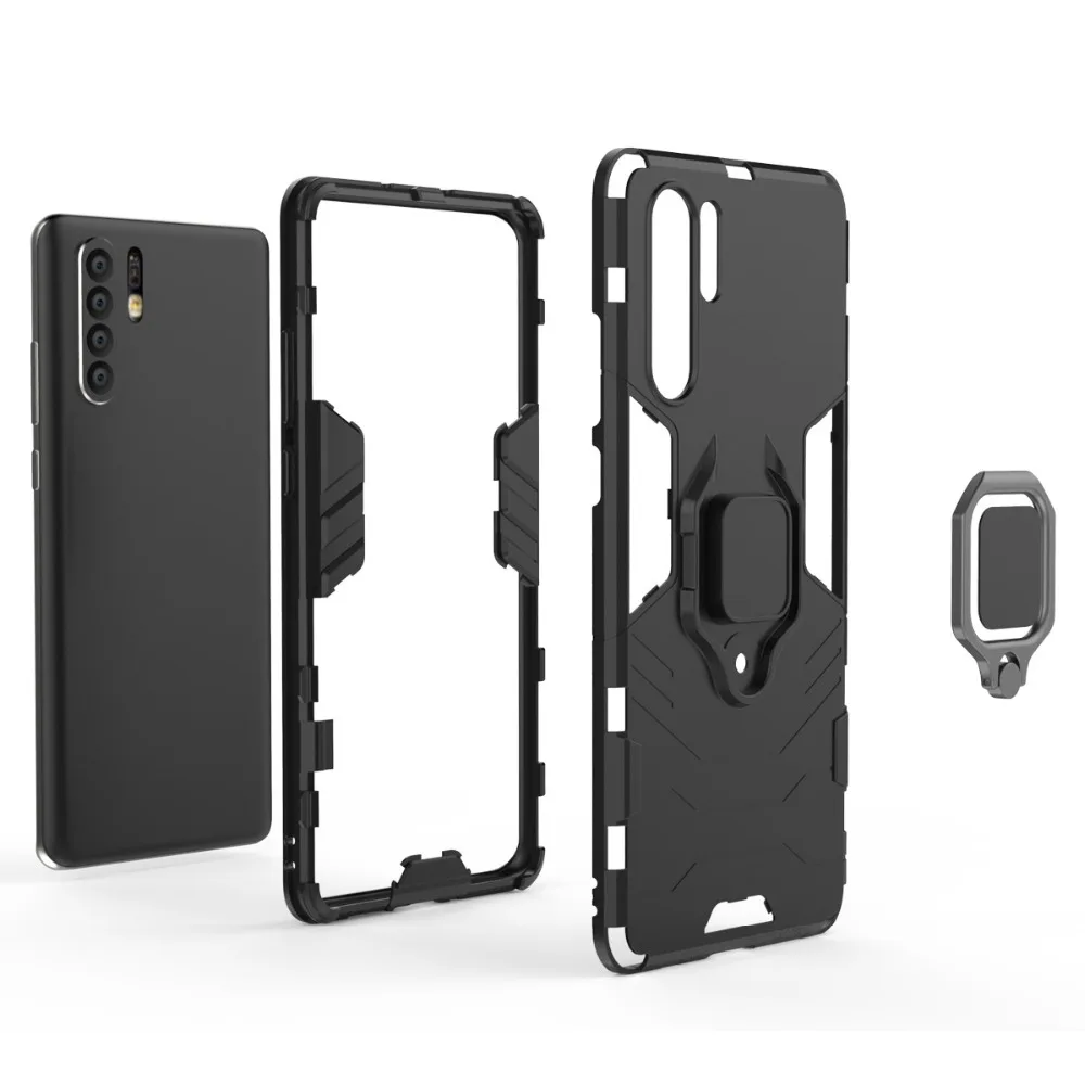 Роскошное кольцо Броня чехол для Huawei P30 Pro P20 телефона Lite анти осенний Мягкий край