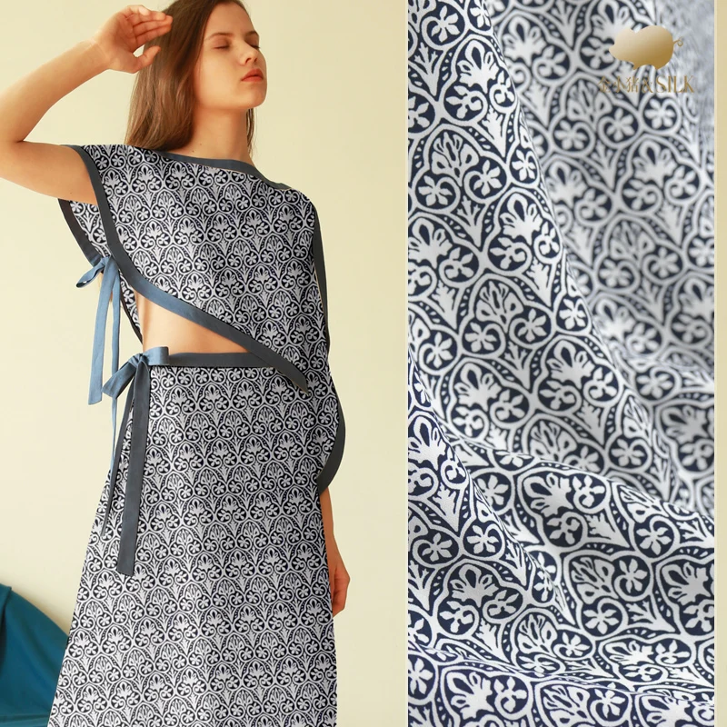 

35mm silk heavy georgette fabric digital inkjet silk georgette fabric drape dress shirt silk fabric wholesale cloth