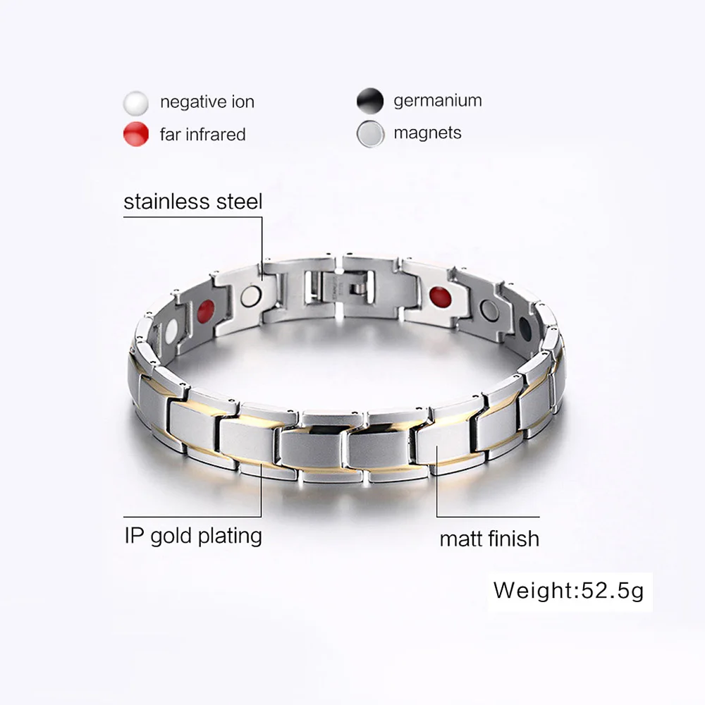 Юко Браслеты Магнитная Для мужчин Jewelry Нержавеющая сталь цепи Сувениры и подарки
