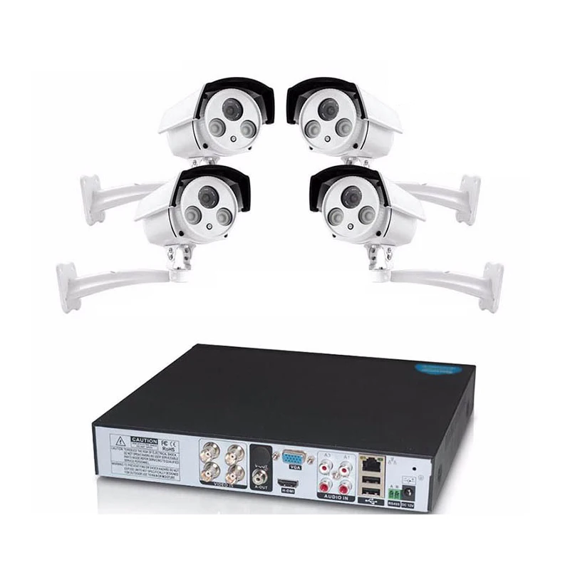 Аналоговая 4 канальная цифровая система видеонаблюдения Rcorder шт. 1200TVL пулевые