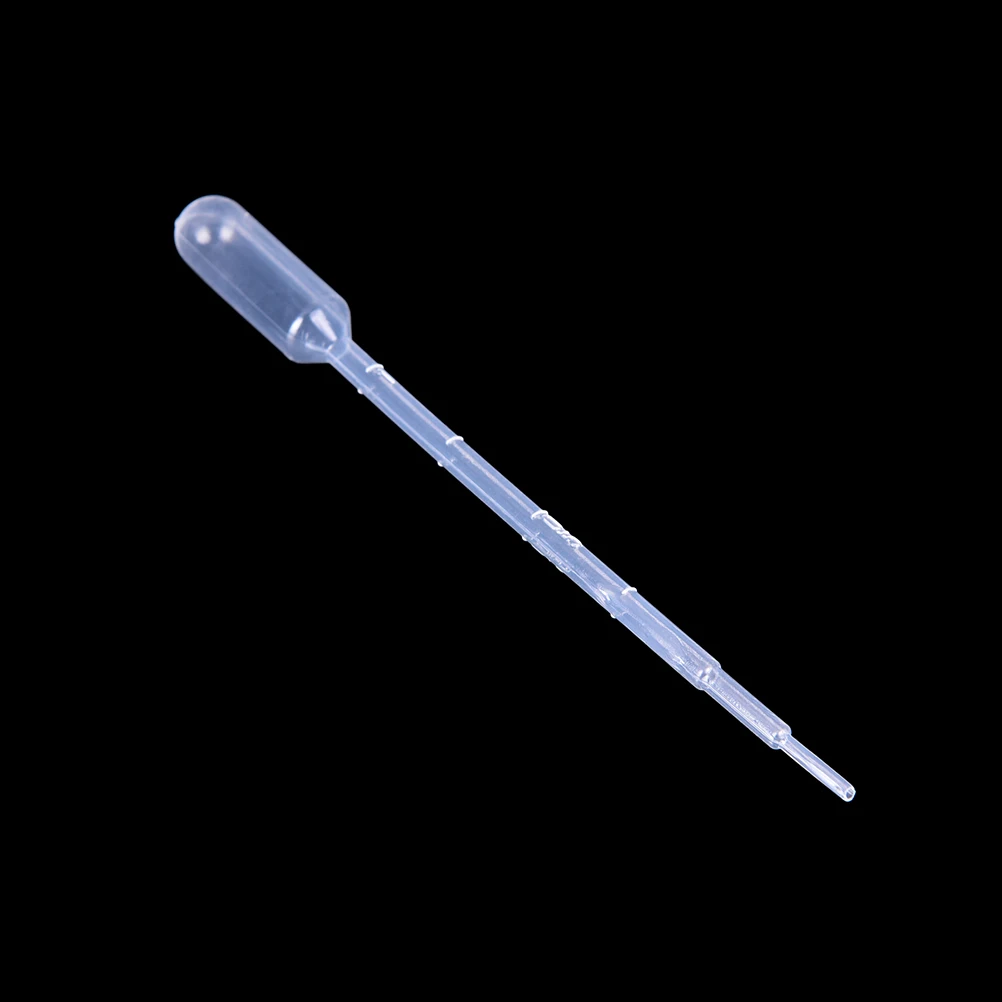 100PCS 1ML Transparent Pipettes Disposable Safe Plastic Eye Dropper Transfer Graduated Pipette School Lab Supplies Brand